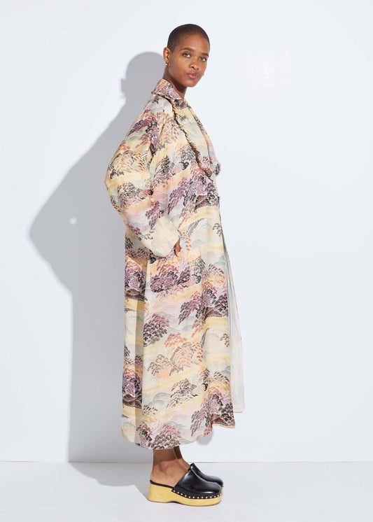 Vintage Silk Long Kimono by Sakaki